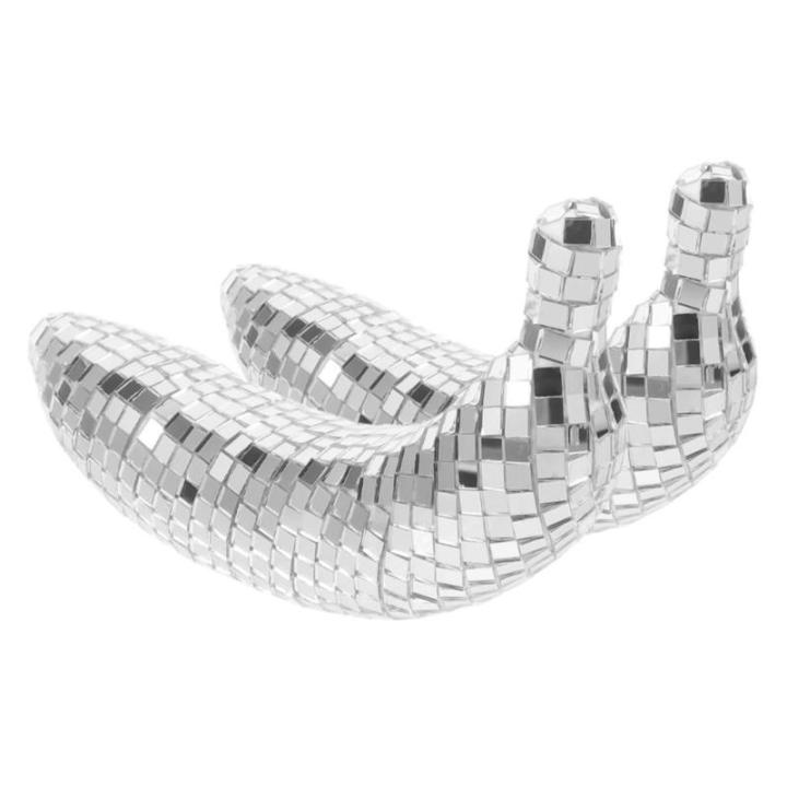 10 STK Disco-Banane Hängende Discokugel Reflektierendes Disco-Ornament Bühnenbeleuchtungskugel Bananenverzierung Gefälschte Banane Reflektierende Discokugel Desktop-Dekoration G