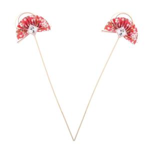 2st Blumenstab 2022 Cupcake-Picks Japanische Fan-Dekorationen Blumenarrangement-Fan Künstliche Blumenstiele Blumenstrauß-Arrangement Pflücken Sushi-Arrangement-Sticks Rosa Hölz