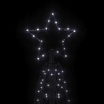 LED kerstboom kerstboom lichtboom kerstdecoratie verlichting buiten verlicht lichtketting outdoor kegelvorm koud wit 200 leds 70x180 cm