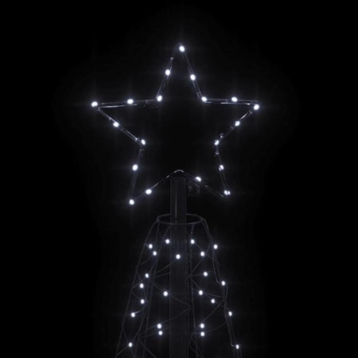 LED kerstboom kerstboom lichtboom kerstdecoratie verlichting buiten verlicht lichtketting outdoor kegelvorm koud wit 200 leds 70x180 cm