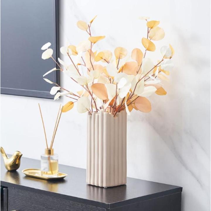 Kunstblumen Gefälschte Blumen mit Vase, Tischdekoration für Esszimmer, Blumenarrangements für Kaffeetischdekoration, Wohnkultur für jeden Anlass