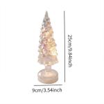 Beleuchteter Tisch-Weihnachtsbaum, Weihnachtsschmuck, Nachtlicht, Nachtlampe für Kaminsims, Schlafzimmer, Fenster, Regal, Wohnzimmer, S White