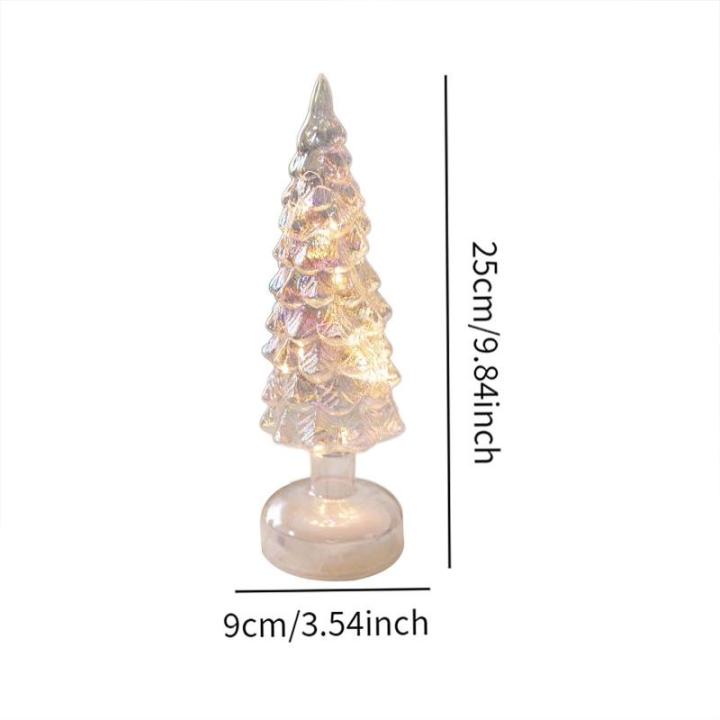 Beleuchteter Tisch-Weihnachtsbaum, Weihnachtsschmuck, Nachtlicht, Nachtlampe für Kaminsims, Schlafzimmer, Fenster, Regal, Wohnzimmer, S White