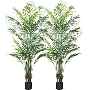 Kunstpalm, 170 cm, grote kunstplant in pot, kunststof palm, ziet eruit als een echte plant, decoratie voor woonkamer, balkon, slaapkamer, kantoor, cadeau voor een housewarming (2 s