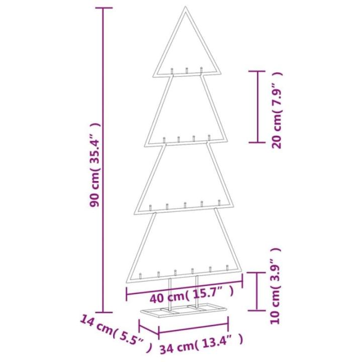 Metall Weihnachtsbaum für Dekorationen Tannenbaum Deko Weihnachtsbaum Tanne Metallbaum Weihnachtsdekorationen Weihnachtsdeko, Indoor und Outdoor,Schwarz 90 cm