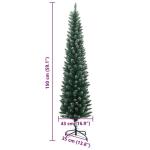 Kunstkerstboom, slank, dennenboom, kerstboom, oncht, kerstdecoratie met 150 leds, 150 cm