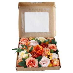 Künstliche Rose Blume für Hochzeit Party Dekoration Faux Seide Blumen mit Stiel