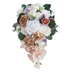 Künstlicher Blumenstrauß mit Wassertropfen, Handblumen, Ornament, Hand