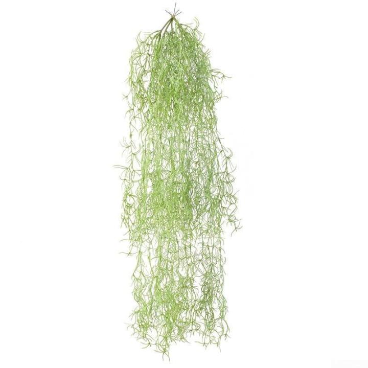 Groene plant muur opknoping kunst, realistisch ontwerp, perfect voor woonkamer, salontafel, balkon, gemaakt van kunststof materiaal, 107 cm x 5 cm grootte, woondecoratie