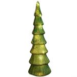 Exquisiter Glas-Weihnachtsbaum mit Lichtern Glas-Weihnachtsbaum mit Lichtern Tischdeko Weihnachtsbaum Leuchtturm Ornamente (E)