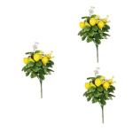 3st Zitronenstrauß Girlandenblatt Selber Machen Künstliche Zitronen Künstliche Bonsai-Pflanze Dekorativer Zitronenzweig Grüne Girlande Künstlicher Pflanzenstamm Schaum Yellow