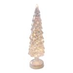 Beleuchteter Tisch-Weihnachtsbaum, Weihnachtsschmuck, Nachtlicht, Nachtlampe für Kaminsims, Schlafzimmer, Fenster, Regal, Wohnzimmer, L White
