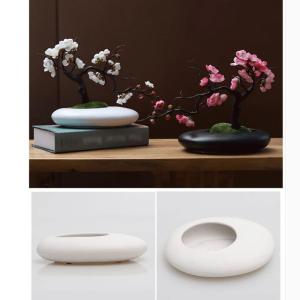 Kunstblumen Künstliche Blumen Pflaumenblüte mit Topf, Simulationsblume Tischdekoration Zubehör Seidengefälschte Pflanzen für Büro Zuhause für jeden Anlass