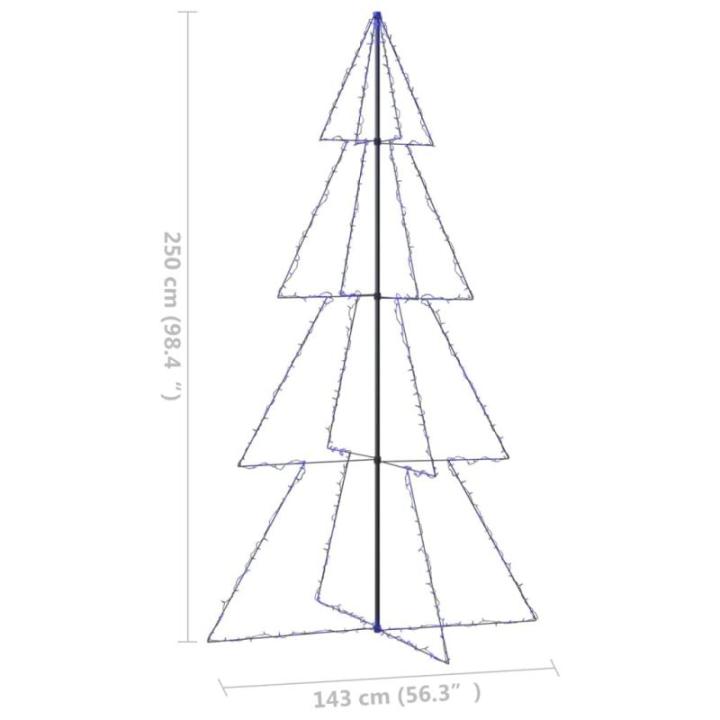 Weihnachtskegelbaum Weihnachtsbaum Lichterbaum Beleuchtet Dekobaum Weihnachtsdeko Lichterkette Beleuchtung 360 LEDs Indoor Outdoor 143x250cm