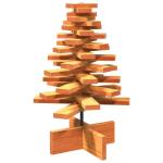 Weihnachtsbaum, Tannenbaum Holz zum Schmücken, Christbaum Holzbaum DIY Weihnachten Dekoration, Dekobaum Weihnachtsdeko, Wachsbraun 60cm Massivholz Kiefer