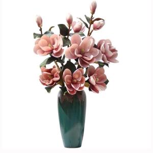 Kunstblumen Künstliche Blumen im Topf – realistische Magnolien-Seidenblumen-Arrangements, künstliche Blumen im Topf für das Heimbüro für jeden Anlass