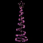 Weihnachtsbaum Kegelform mit Kugeln 120 LEDs Warmweiß 180 cm