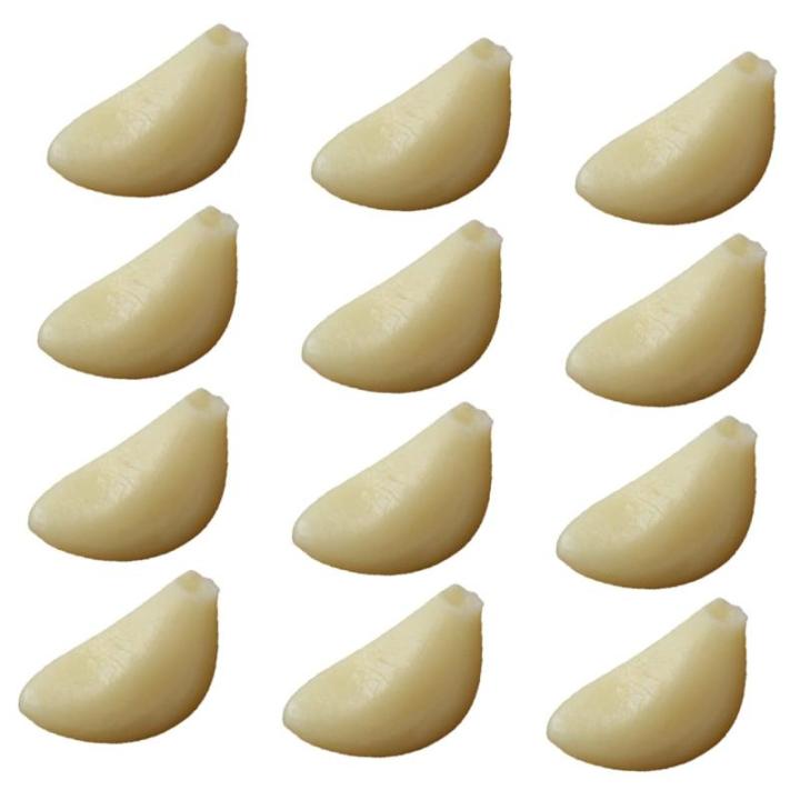 2 Sätze Simulierter Knoblauch Gefälschte Knoblauchflocken Gefälschter Knoblauch Küchendekoartikel Simulierte Knoblauchzehen Realistisches Gemüse Knoblauchflocken-dekor 12 Stü