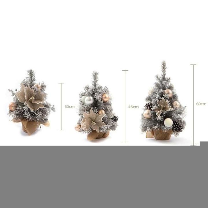 Mini-Weihnachtsbaum, silbergrau, 30 cm/45 cm/60 cm, Tischdekoration, für Zuhause und Büro, moderne kleine Weihnachtsbaumdekoration für festliche Präsentation (60 cm Licht)