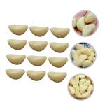 1 Satz Simulierter Knoblauch Realistische Knoblauchzehen Grüner Knoblauch Küchendekoartikel Simulierte Knoblauchzehen Gefälschtes Gemüse Simulierte Gemüsemodelle PVC 12st