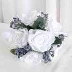 Braut Hochzeit Blume Seide Rosen Hand Bouquet Zubehör Frauen Party Dekoration