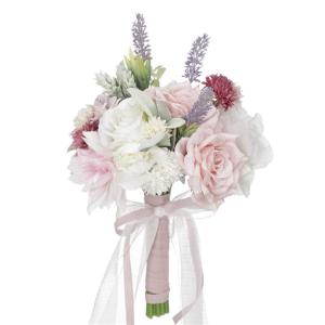Romantischer Hochzeitsstrauß aus Seide mit Rosen, Brautstrauß, Brautjungfer, Blumen