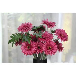 Kunstblumen Künstliche Gerbera-Blumen, Kunstblumen-Arrangement mit Vase, für Hausgarten, Party, Büro, Kaffee, realistische Kunstblumen für jeden Anlass