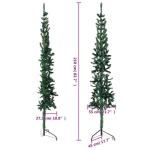 Künstlicher Weihnachtsbaum Grün 210 cm Höhe PVC-Material Halb-Weihnachtsbaum Platzsparend Wand Christbaum Innen- und Außenbereich Wirtschaftliche Weihnachtsdekoration Festliche