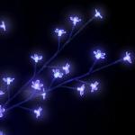 LED Weihnachtsbaum Lichterbaum Weihnachten Christbaum für Außenbereich geeignet 120 LEDs Blaues Licht Kirschblüten 150 cm
