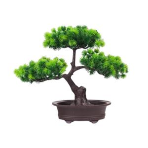 Kunstblumen Künstlicher Bonsai-Baum, Kiefern-Bonsai-Pflanze, Bonsai-Baum-Fälschungspflanze, für Zuhause, Büro/Hof, Desktop-Display, Zen-Garten-Dekor für jeden Anlass