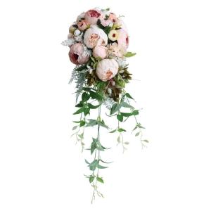 Wassertropfen Pfingstrose Hochzeit Brautstrauß Romantische Halten Blume Braut Brautsträuße Brautjungfer Blumenstrauß Valentinstag Dekoration