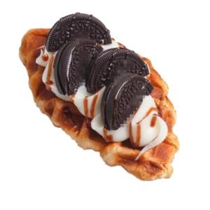 Fake Kuchen künstliche Kuchen 8 Stücke Gefälschte Waffel Kuchen Lebensmittel Modell Simulation Realistische Nachahmung Faux Waffel Replik Gebäck Realistisches Essen(B)