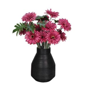 Kunstblumen Künstliche Gerbera-Blumen, Kunstblumen-Arrangement mit Vase, für Hausgarten, Party, Büro, Kaffee, realistische Kunstblumen für jeden Anlass
