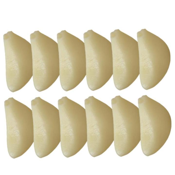 2 Sätze Simulierter Knoblauch Gefälschte Knoblauchflocken Gefälschter Knoblauch Küchendekoartikel Simulierte Knoblauchzehen Realistisches Gemüse Knoblauchflocken-dekor 12 Stü