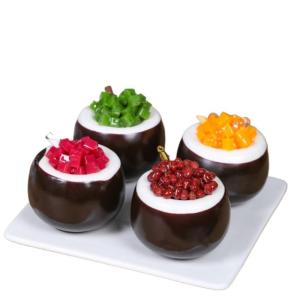 Fake Kuchen künstliche Kuchen 4 Stücke Realistische Coconut Obst Kuchen Künstliche Simulation Kuchen Dessert Gemischt Gefälschte Kuchen Lebensmittel Modell Realistisches Essen