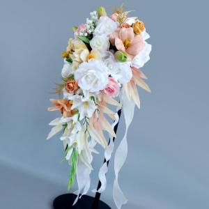 Hochzeitssträuße für Brautjungfern, künstliche Blumen, Brautsträuße, Brautsträuße, Verlobungsfeier-Dekorationen
