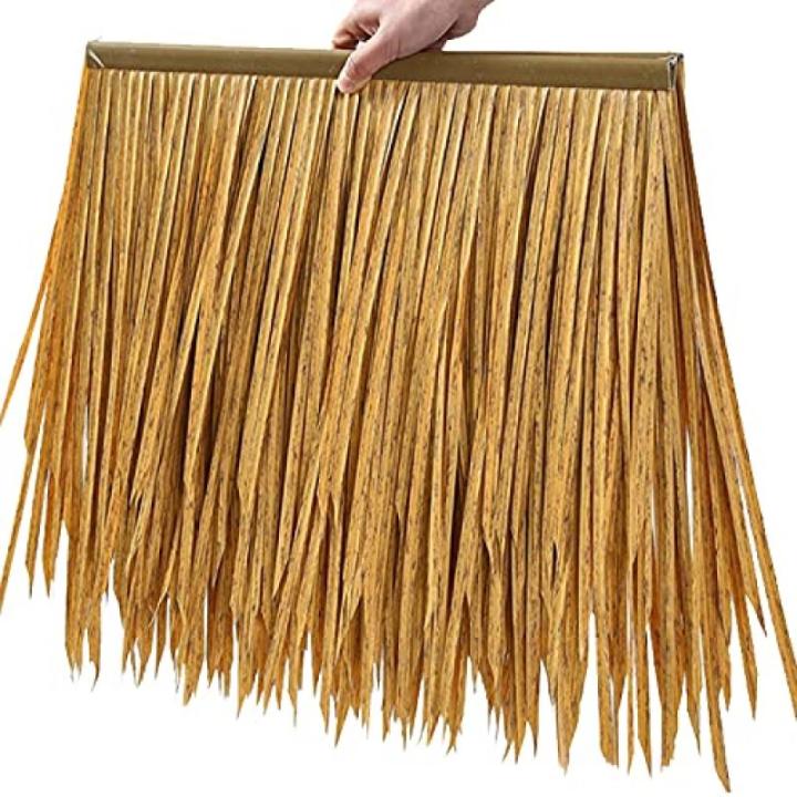 Simulatie strobaksteen dak kunststro dak, PE-materiaal, dus niet bederfelijk, geen onderhoud is gemakkelijker, voor Tiki-bar-tuinen, terraspak, Mgazebos-muur (maat: 6 stuks, kleur: