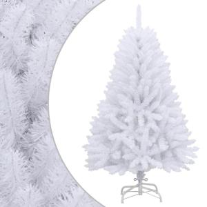 Tannenbaum Kunstbaum mit PVC-Spitzen, Weihnachtsdeko Dekobaum für Innen Außen Künstlicher Weihnachtsbaum Klappbar mit Ständer Weiß 150 cm