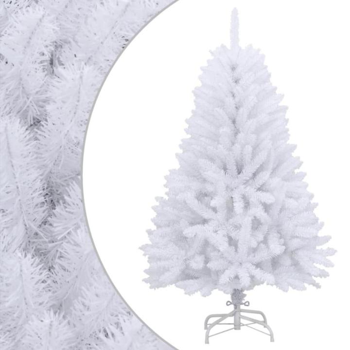Tannenbaum Kunstbaum mit PVC-Spitzen, Weihnachtsdeko Dekobaum für Innen Außen Künstlicher Weihnachtsbaum Klappbar mit Ständer Weiß 150 cm