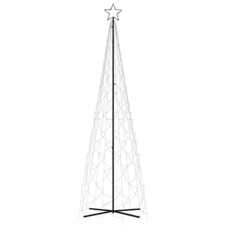 Mobili Weihnachtsbaum mit blauem Kegel, 500 LEDs, 100 x 300 cm, Weihnachtsdekoration, Weihnachtsbaum, künstlicher Weihnachtsbaum, dünner Ständer
