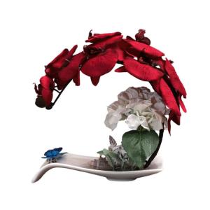 Kunstblumen Künstliche Phalaenopsis-Blumen-Arrangement, künstliche Blumen, Seiden-Orchideen-Blume, für Zuhause, Büro, Dekoration, Party, Hochzeit für jeden Anlass