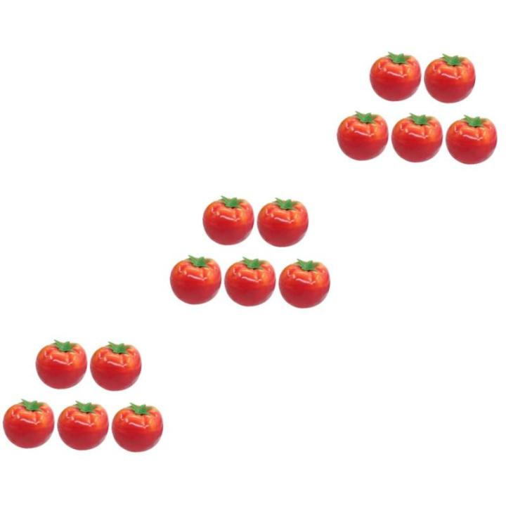 3 Sätze Nachahmung Tomate Tomaten-Requisite Tomaten-vitrine-Requisite Simulation Tomate Realistisches Tomatenmodell Realistische Gefälschte Tomate Künstlich Schaum Rot 5 Stück 