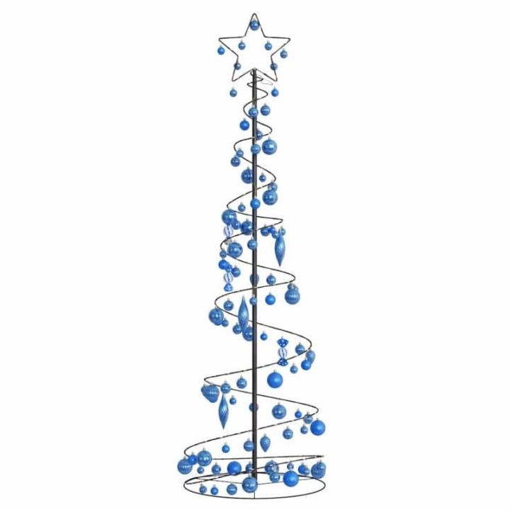 Weihnachtsbaum Kegelform mit Kugeln 120 LEDs Warmweiß 180 cm