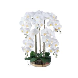 Kunstblumen Künstliche Orchideenpflanzen und Blumen mit Vase, gefälschte Phalaenopsis im Topf, künstliche Blumenarrangements für die Heimdekoration für jeden Anlass