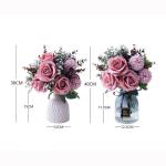 Kunstblumen Künstliche Blumen mit Topf, simulierte Seidenrose, gefälschte Bonsai-Pflanzen, Blumenarrangements für Zuhause, Hochzeit, Party, Büro für jeden Anlass