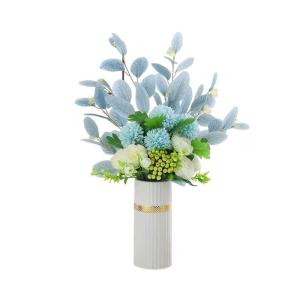 Kunstblumen Künstliche Blumen, Moderne Blumenstrauß-Dekoration, Hortensie, Eukalyptus, künstliches Blumenarrangement, künstlicher Bonsai für Wohnzimmer für jeden Anlass