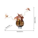 Kunstblumen Künstliche Blumen – Glas und Silikon, Elegantes Herzstück für Esstische, Büros und Hochzeiten – vielseitiges Design für jeden Anlass