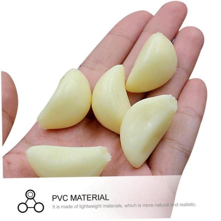 24 STK Simulierter Knoblauch Modell Mit Künstlichen Knoblauchflocken Falsches Gemüsedekor Gefälschter Knoblauch Gefälschte Gemüsestütze Elefantenknoblauch Knoblauchflocken Pr