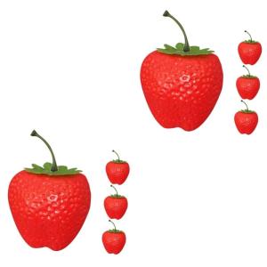 2 Sätze Simulation Große Erdbeere Lebensechte Erdbeeren Simulationsfruchtmodell Künstliche Erdbeeren Attrappen Für Desserttische Erdbeerfälschung Lebensechte Früchte 4 Stück