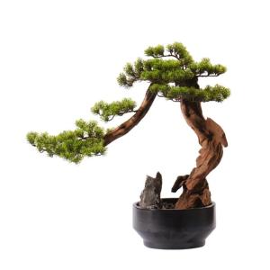 Künstlicher Bonsai-Baum Bonsai-Kiefer, künstlicher Bonsai-Baum, künstliche Pflanzendekoration, Topfbaum, künstlicher Bonsai in Keramik-Topf-Zimmerpflanzen for Zuhause, Büro, D